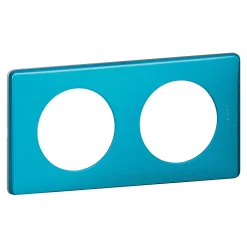 Legrand Plaque de finition 2 postes Céliane 0 988 76 coloris métal blue snake l.161 x P.8,5 x H.82 mm