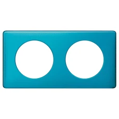 Legrand Plaque de finition 2 postes Céliane 0 988 76 coloris métal blue snake l.161 x P.8,5 x H.82 mm