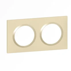 Legrand Plaque De Finition Pour Interrupteur Et Prise À Composer-Plaque de finition 2 postes Dooxie 6 008 12 coloris dune mat avec bague dune brillante l.158 x P.10 x H.87 mm