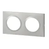 Legrand Plaque De Finition Pour Interrupteur Et Prise À Composer-Plaque de finition 2 postes Dooxie 6 008 52 coloris aluminium l.158 x P.10 x H.87 mm