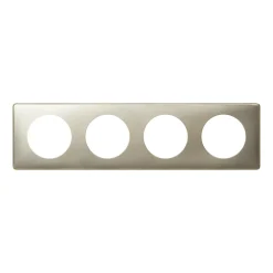 Legrand Plaque De Finition Pour Interrupteur Et Prise À Composer-Plaque de finition 4 postes Céliane 0 689 04 coloris titane l.303 x P.8,5 x H.82 mm