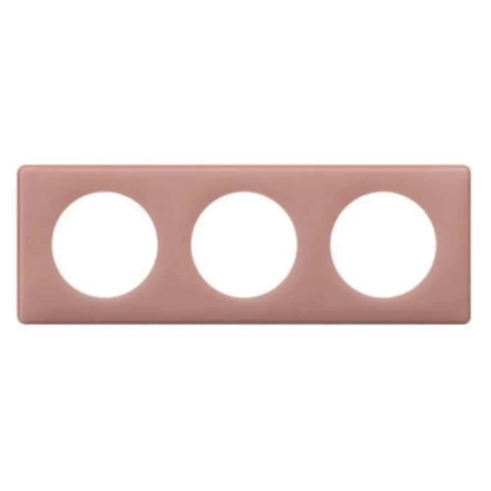 Legrand Plaque De Finition Pour Interrupteur Et Prise À Composer-Plaque de finition 3 postes Céliane 0 988 31 coloris vieux rose l.232 x P.8,5 x H.82 mm