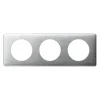 Legrand Plaque de finition 3 postes Céliane 0 998 67 coloris aluminium l.232 x P.9 x H.82 mm