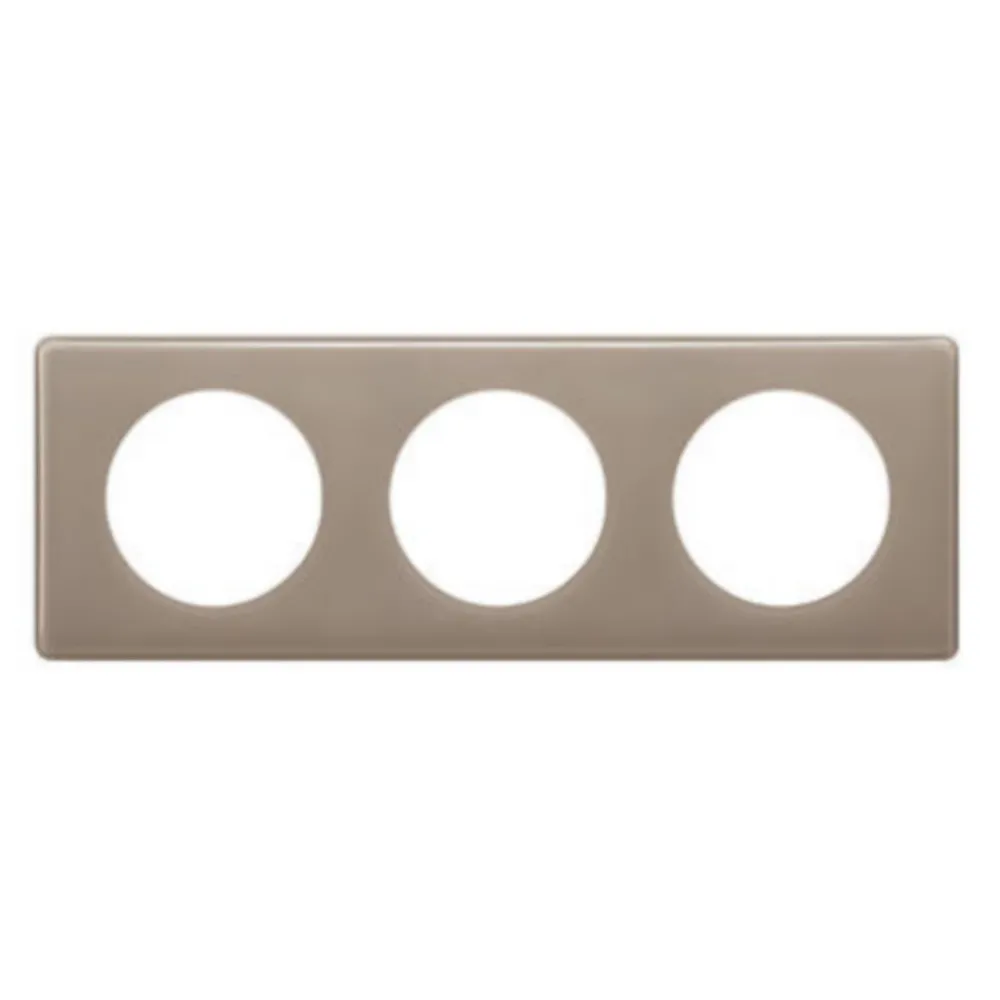 Legrand Plaque De Finition Pour Interrupteur Et Prise À Composer-Plaque de finition 3 postes Céliane 0 988 25 coloris laqué galet l.232 x P.8,5 x H.82 mm