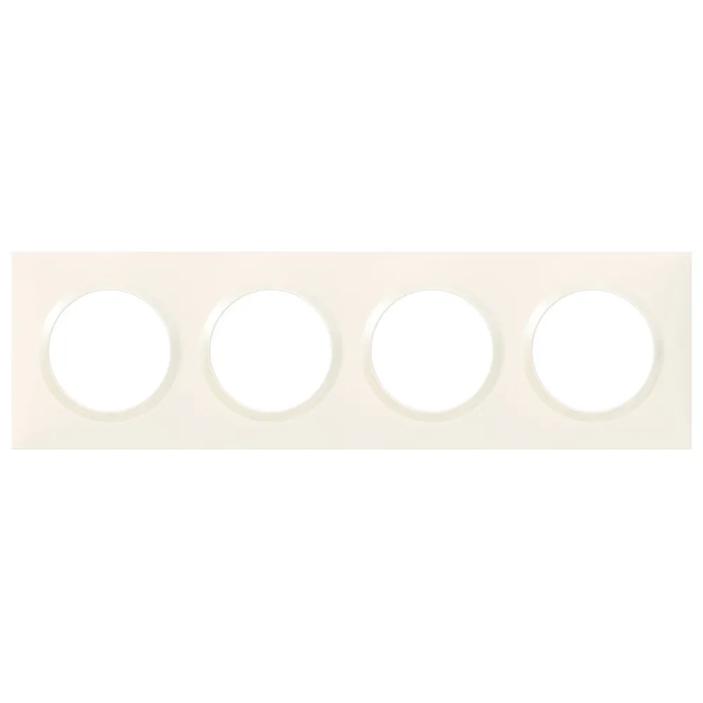 Legrand Plaque De Finition Pour Interrupteur Et Prise À Composer-Plaque de finition 4 postes Dooxie 6 009 04 coloris blanc l.300 x P.10 x H.87 mm