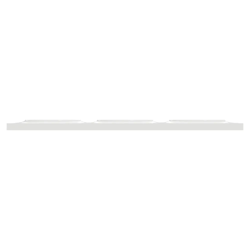 Schneider Electric Plaque de finition 3 postes Odace Styl S520706 coloris blanc l.227 x P.10 x H.85 mm