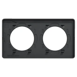 Schneider Electric Plaque de finition 2 postes Odace Touch S540804L coloris bronze avec liseré anthracite l.156 x P.10 x H.85 mm
