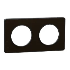 Schneider Electric Plaque de finition 2 postes Odace Touch S540804L coloris bronze avec liseré anthracite l.156 x P.10 x H.85 mm