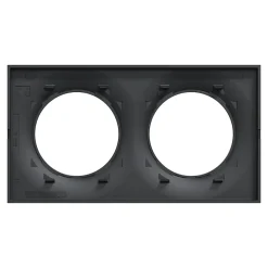 Schneider Electric Plaque de finition 2 postes Odace Styl S54C704 coloris anthracite avec liseré anthracite l.156 x P.10 x H.85 mm
