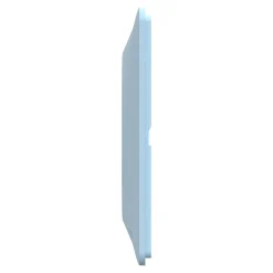 Schneider Electric Plaque de finition 2 postes Ovalis S320704C coloris bleu azurin l.158 x P.10 x H.87 mm
