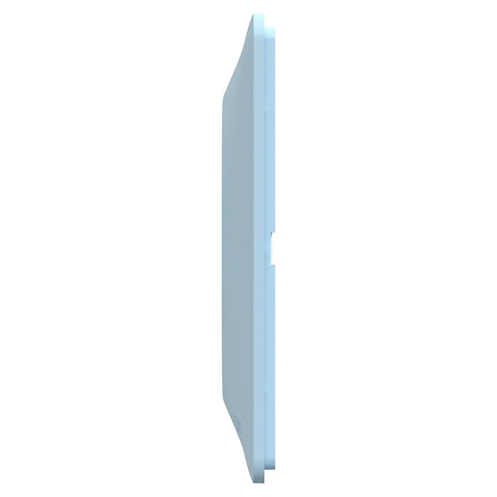 Schneider Electric Plaque de finition 2 postes Ovalis S320704C coloris bleu azurin l.158 x P.10 x H.87 mm