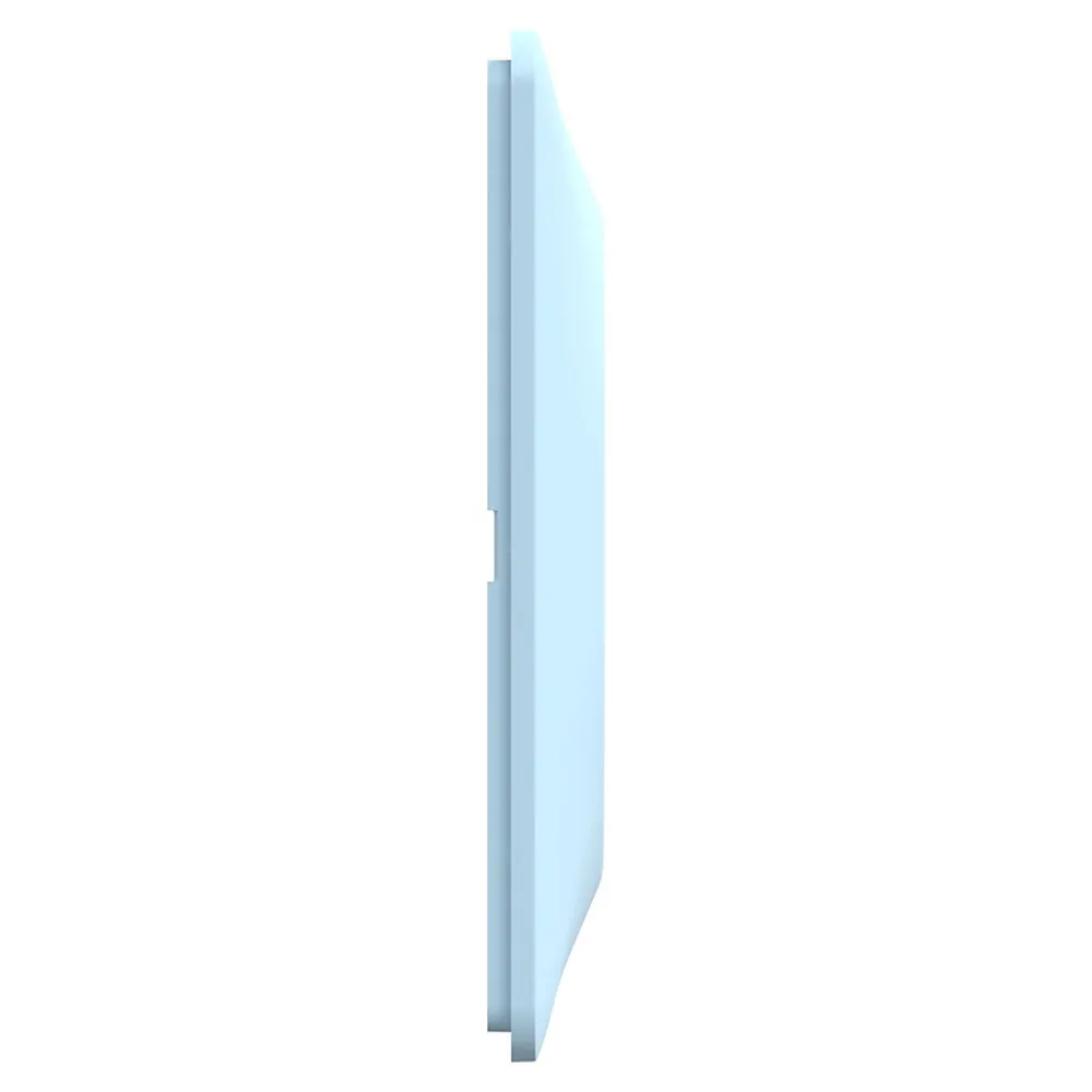 Schneider Electric Plaque de finition 2 postes Ovalis S320704C coloris bleu azurin l.158 x P.10 x H.87 mm