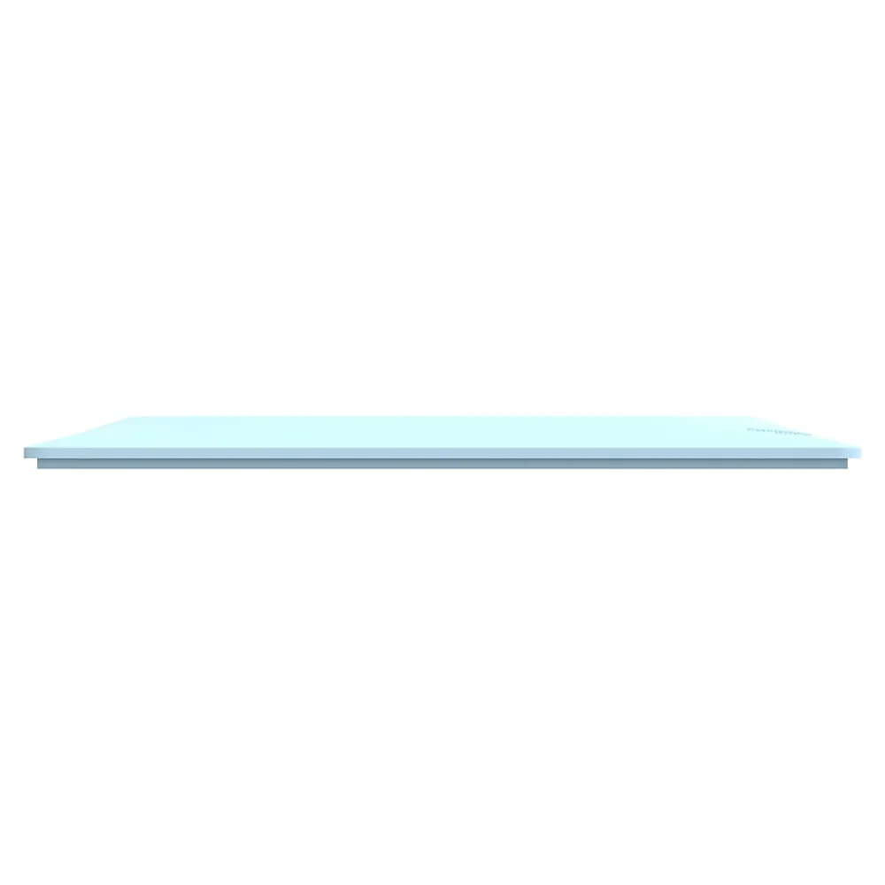Schneider Electric Plaque de finition 2 postes Ovalis S320704C coloris bleu azurin l.158 x P.10 x H.87 mm