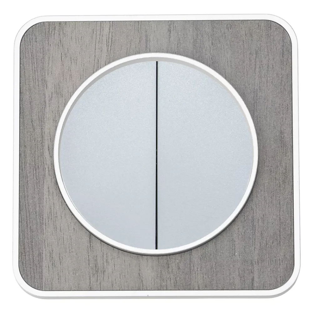 Jacobsen Plaque De Finition Pour Interrupteur Et Prise À Composer-Plaque de finition simple Espen chêne gris à assembler