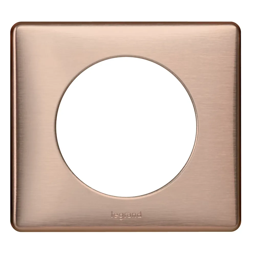 Legrand Plaque De Finition Pour Interrupteur Et Prise À Composer-Plaque de finition simple Céliane Métal Copper