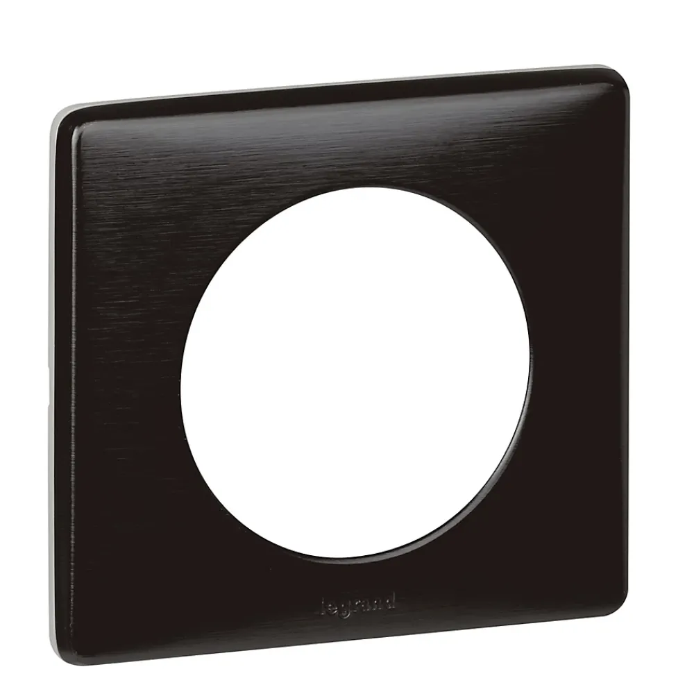 Legrand Plaque De Finition Pour Interrupteur Et Prise À Composer-Plaque de finition simple Céliane Métal Carbone