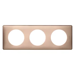 Legrand Plaque de finition triple Céliane Métal Copper