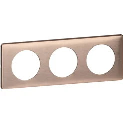 Legrand Plaque de finition triple Céliane Métal Copper