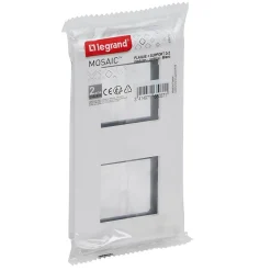 Legrand Plaque de finition 2x2 modules Mosaïc 0 994 73 coloris blanc l.153 x P.9 x H.82 mm