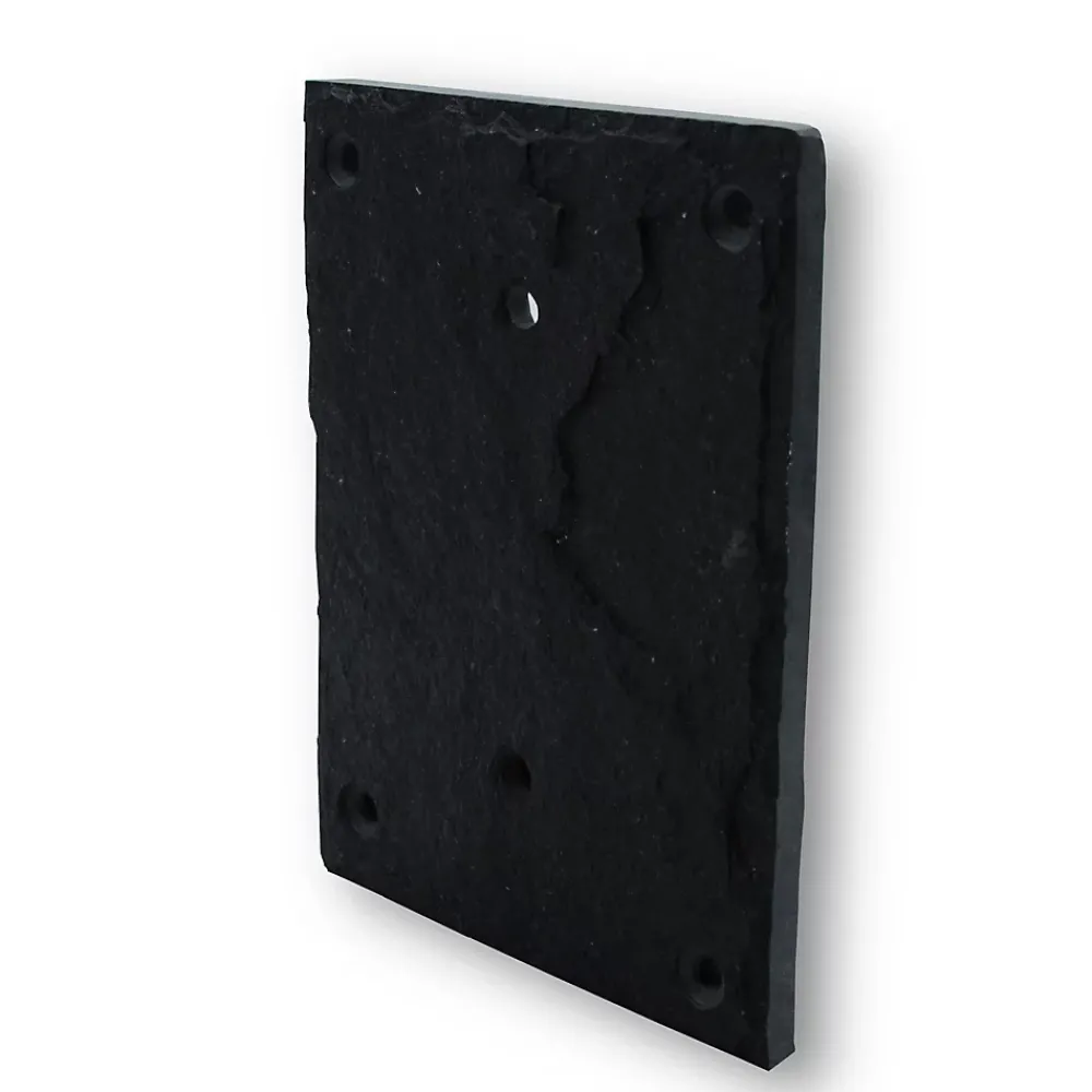 Chapuis Plaque de numéro de rue, en schiste, noir, L.11,5 x l.15 cm, CIXA10