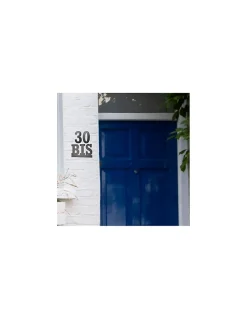 Thirard Plaque de signalisation BIS, alliage à visser, hauteur 80mm, noir -