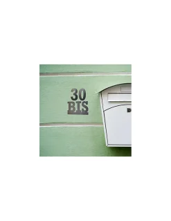 Thirard Plaque de signalisation BIS, alliage à visser, hauteur 80mm, noir -