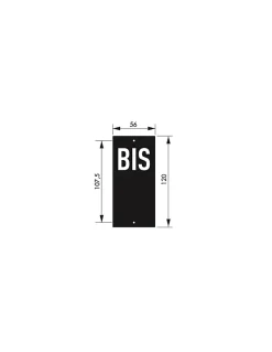 Thirard Chiffre Et Lettre Pour Maison-Plaque de signalisation BIS, marquage blanc sur fond noir, panneau ABS à visser, 56x120mm -
