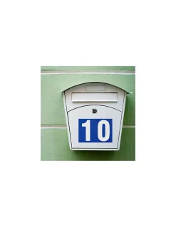 Thirard Plaque de signalisation 0, marquage blanc sur fond bleu, panneau PVC adhésif, 65x90mm -