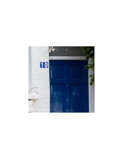 Thirard Plaque de signalisation 0, marquage blanc sur fond bleu, panneau PVC adhésif, 65x90mm -