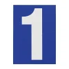 Thirard Chiffre Et Lettre Pour Maison-Plaque de signalisation 1, marquage blanc sur fond bleu, panneau PVC adhésif, 65x90mm -