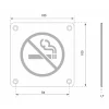 Thirard Plaque de signalisation Non Fumeur , à visser, inox brossé, marquage noir, 100x100mm -