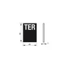 Thirard Plaque de signalisation TER, marquage blanc sur fond bleu, panneau PVC adhésif, 65x90mm -