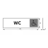 Thirard Panneau De Signalisation-Plaque de signalisation WC, plexiglass adhésif, 170x45mm -