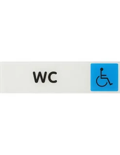 Thirard Panneau De Signalisation-Plaque de signalisation WC, plexiglass adhésif, 170x45mm -