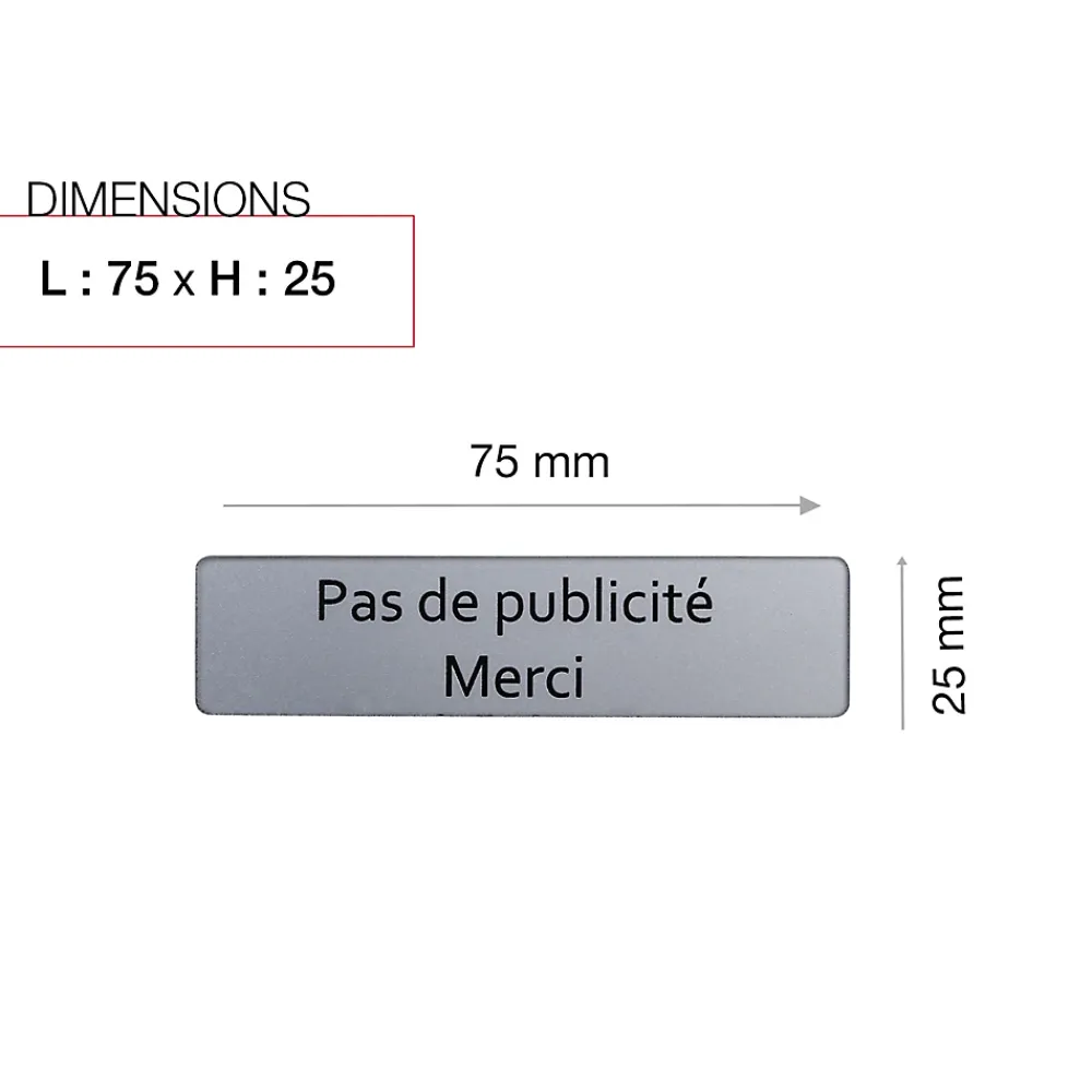 Renz Plaque "Pas de publicité, Merci"