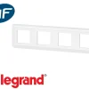 Legrand Plaque quadruple horizontale blanche Mosaic composable