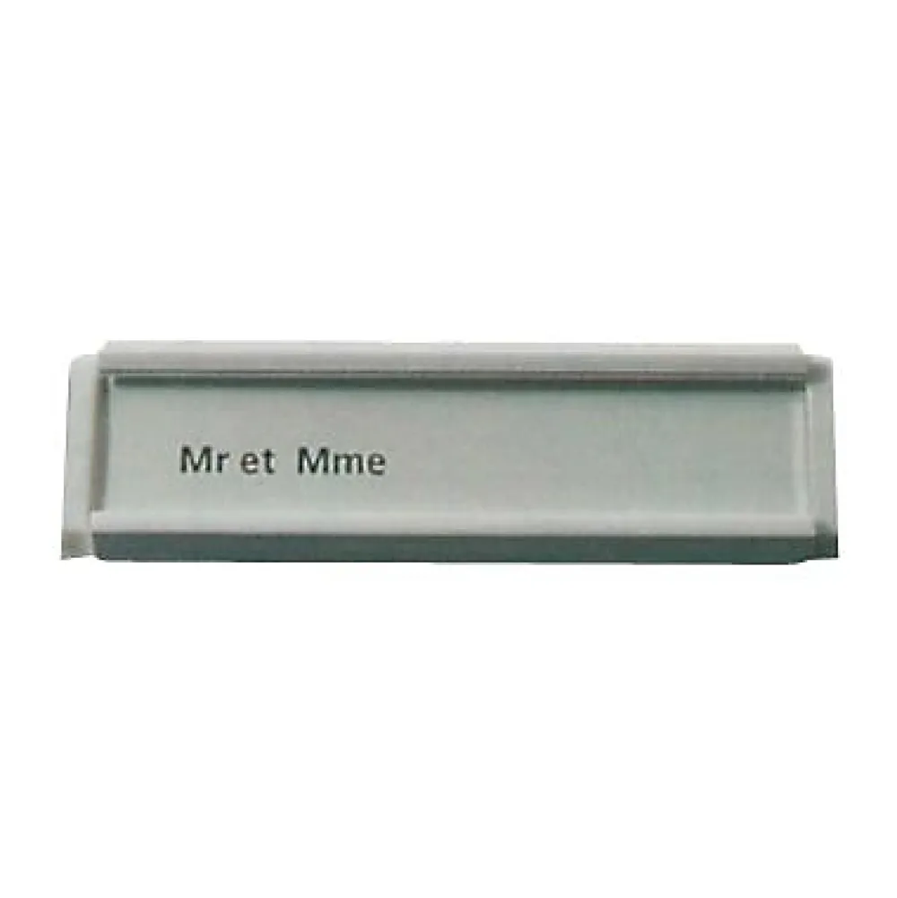 Chapuis Porte Nom Pour Boîte Aux Lettres-Plaquette d'identité ID1 en PVC blanc L.94 x H.28 x Ép.8 mm