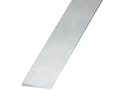 CQFD Profilé-Plat aluminium brut effet argenté 40 x 2 mm, 2 m