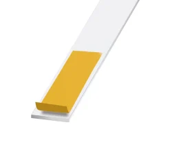 CQFD Plat aluminium laqué blanc auto-adhésif 30 x 2 mm, 1.30 m