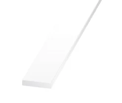 Profilé-Plat PVC blanc 25 x 5 mm, 2 m Polychlorure de vinyle (PVC)