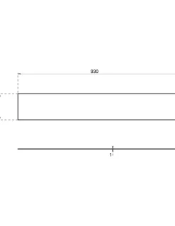 Thirard Judas Pour Porte-Plinthe de bas de porte, inox brossé, 150x930 mm, avec adhésif -