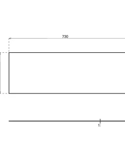 Thirard Judas Pour Porte-Plinthe de bas de porte, inox brossé, 250x730 mm, avec adhésif -