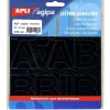 Apli Agipa Pochette de 261 lettres - en PVC - couleur noir - autocollant - hauteur 4,7 cm - 122036