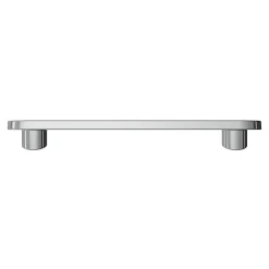 GoodHome Poignée De Meuble-Poignée de meuble arrondi Minzh aluminium mat noir l.153mm x l.25mm x H. 16mm entraxe 128mm