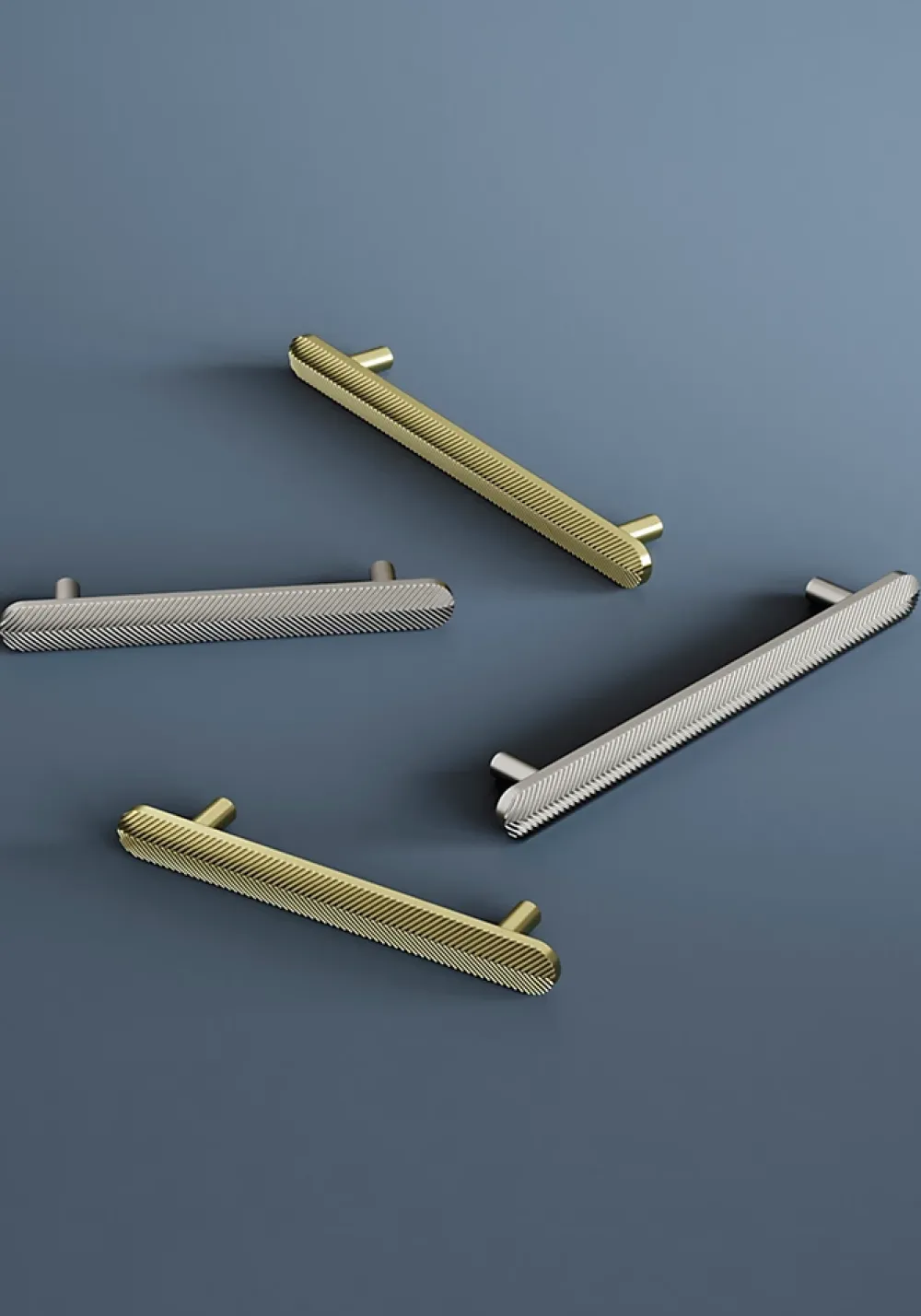 GoodHome Poignée de meuble arrondi Garlan aluminium effet nickel satin gris l.168mm x l.15mm x H. 27mm entraxe 128mm