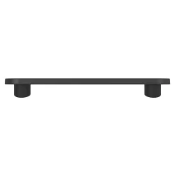 GoodHome Poignée De Meuble-Poignée de meuble arrondi Minzh aluminium mat noir l.121mm x l.25mm x H. 16mm entraxe 96mm