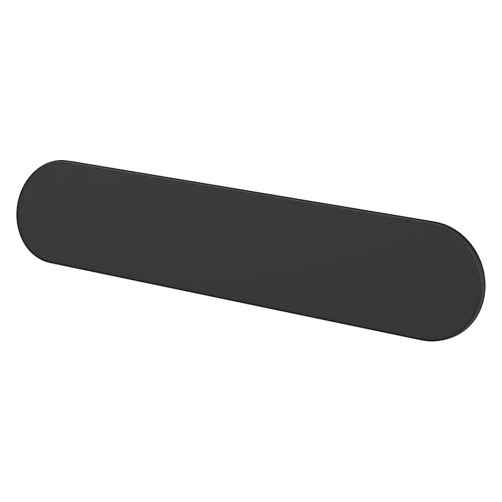 GoodHome Poignée De Meuble-Poignée de meuble arrondi Minzh aluminium mat noir l.121mm x l.25mm x H. 16mm entraxe 96mm