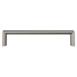 GoodHome Poignée de meuble Droit Dotz effet nickel satin gris l.135mm x l.12mm x H. 26mm entraxe 128mm