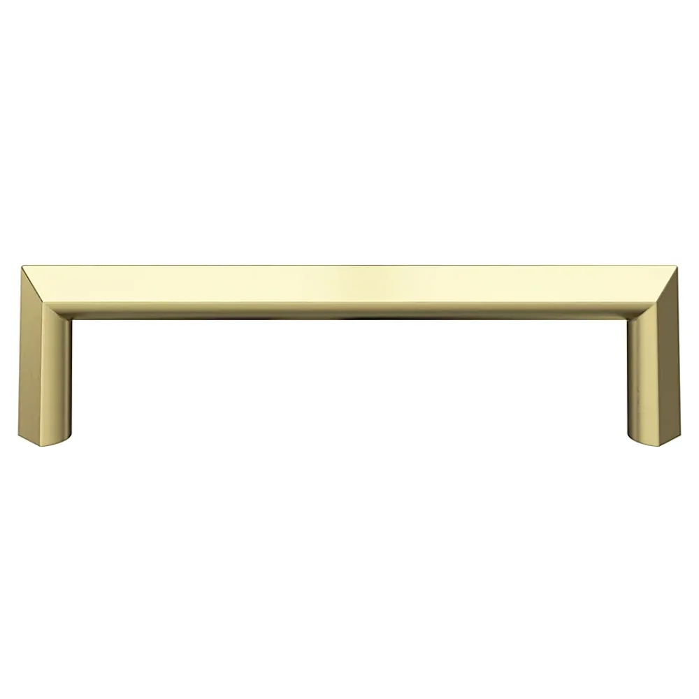 GoodHome Poignée de meuble Droit Keri effet laiton satin doré l.106mm x l.11mm x H. 27mm entraxe 96mm