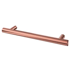 GoodHome Poignée De Meuble-Poignée de meuble en T Dizel acier doré l.168mm x l.12mm x H. 35mm entraxe 128mm